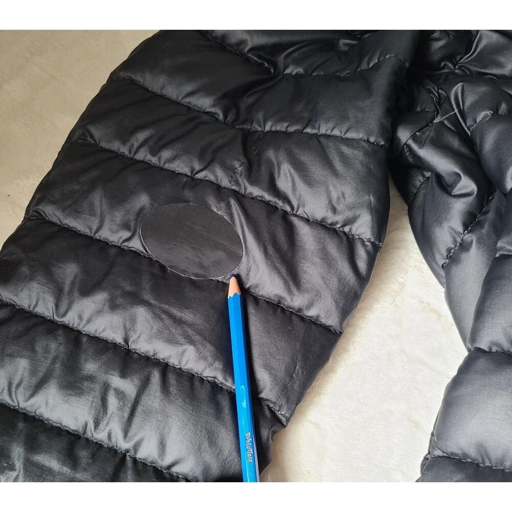 Patagonia Boys XL 14 Puffer Jacket Black Insulated Full Zip 68242 Repaired